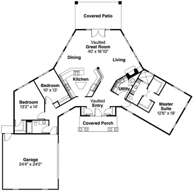 Main Floor Plan for House Plan #346441