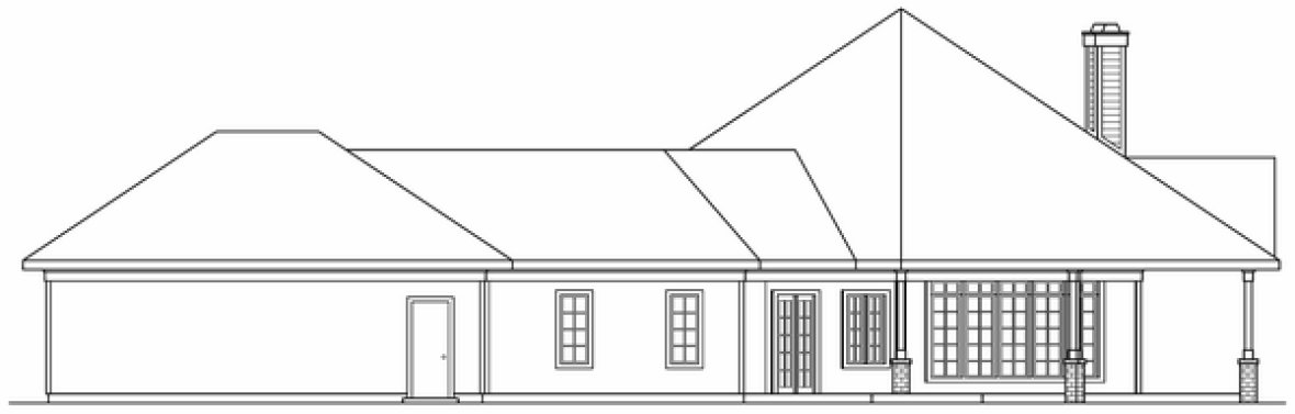 Right Elevation for House Plan #343541