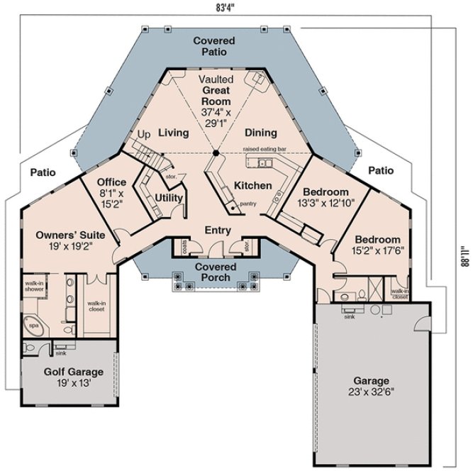 Main Floor Plan for House Plan #343541