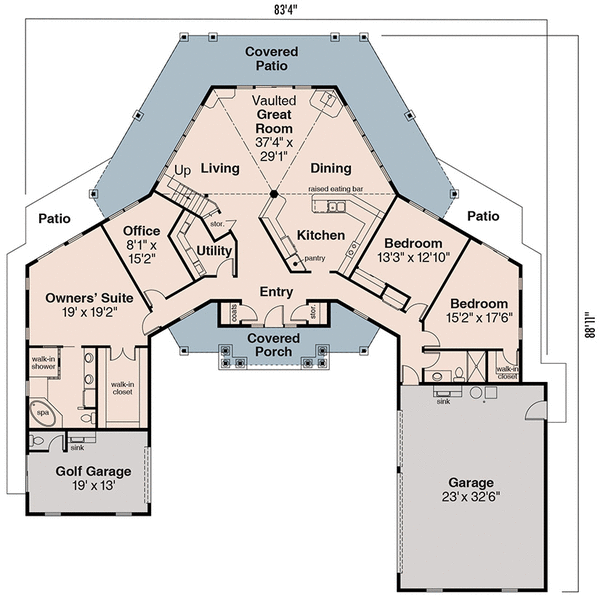 Main Floor Plan for House Plan #343541