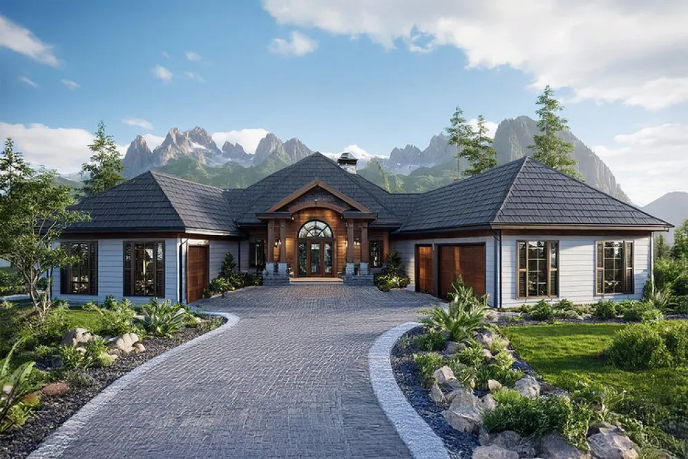 Full Rendering for House Plan #343541