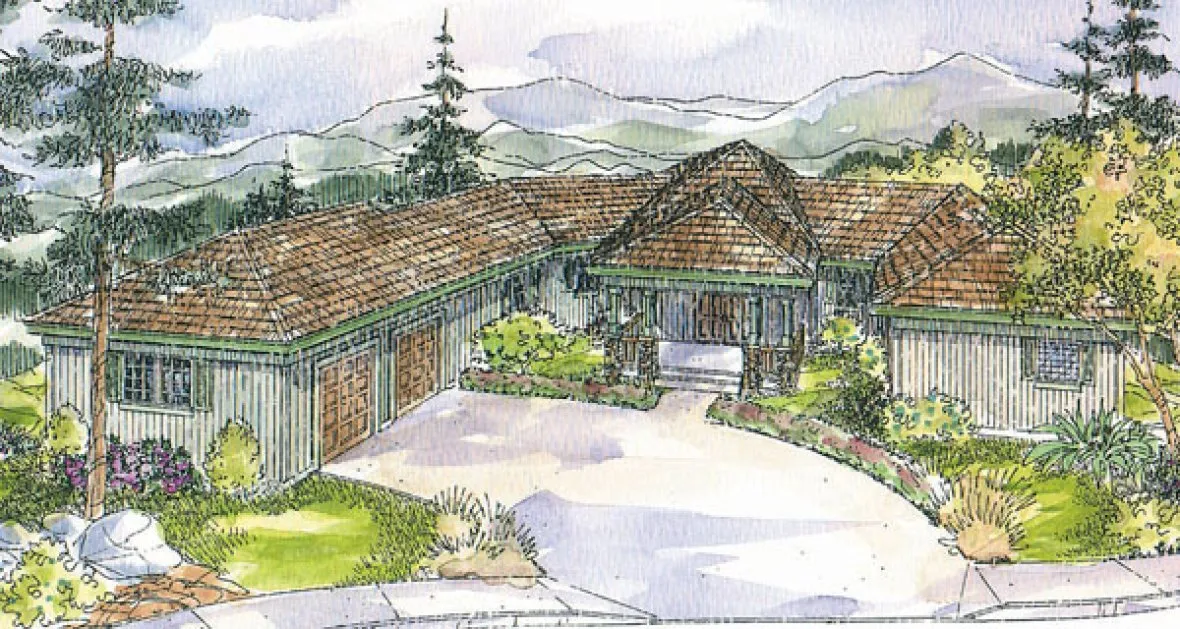 Full Rendering for House Plan #347941