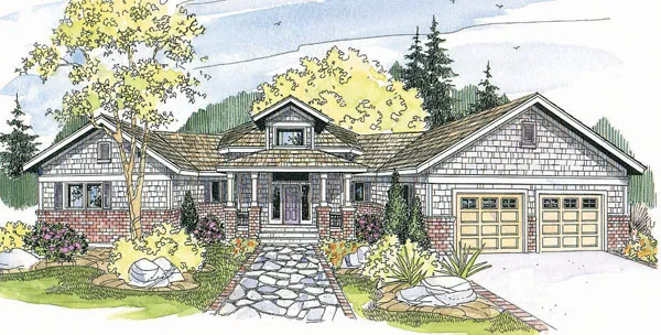 Full Rendering for House Plan #349051