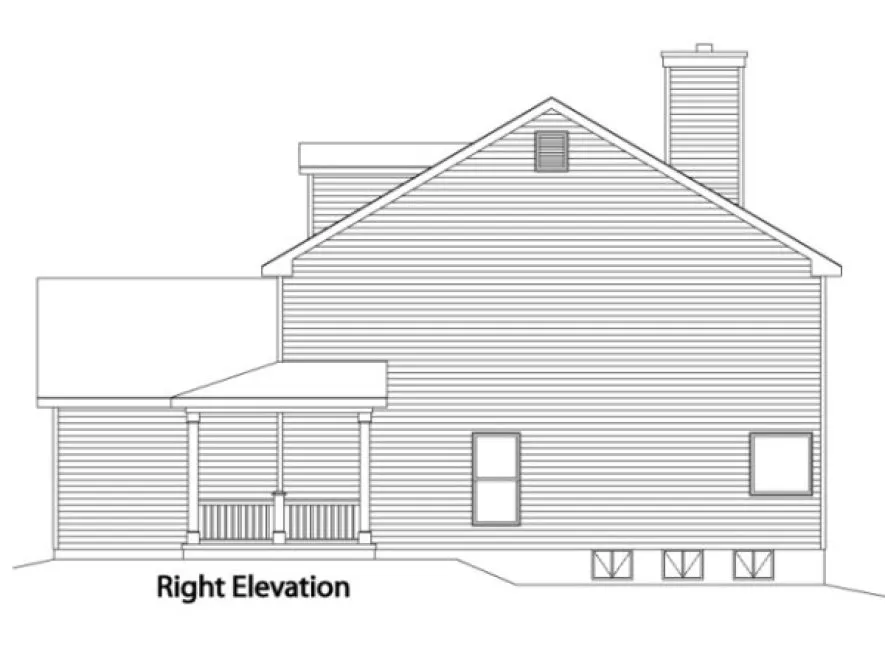 Right Elevation for House Plan #418152