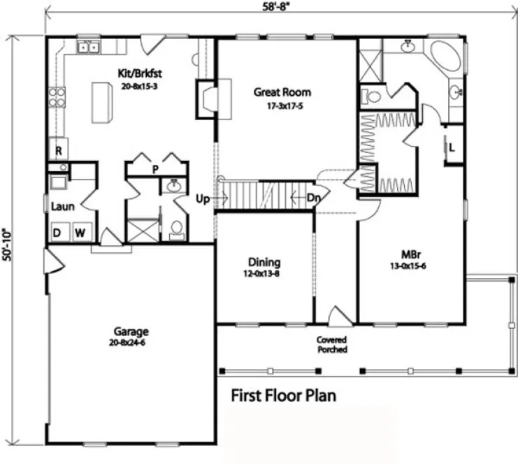 Main Floor Plan for House Plan #418152