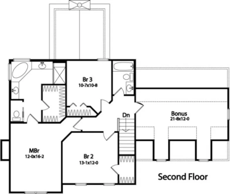 Second Floor Plan for House Plan #410252