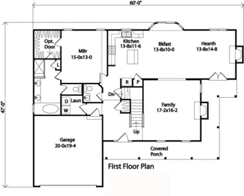 Main Floor Plan for House Plan #411252