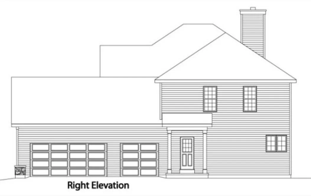 Right Elevation for House Plan #412252