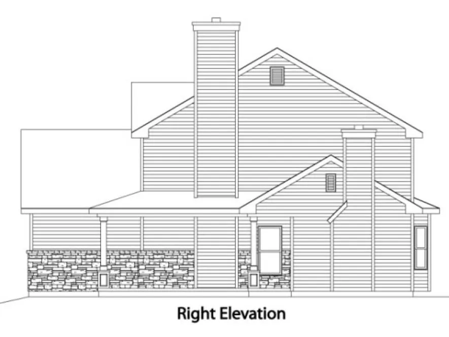 Right Elevation for House Plan #414252