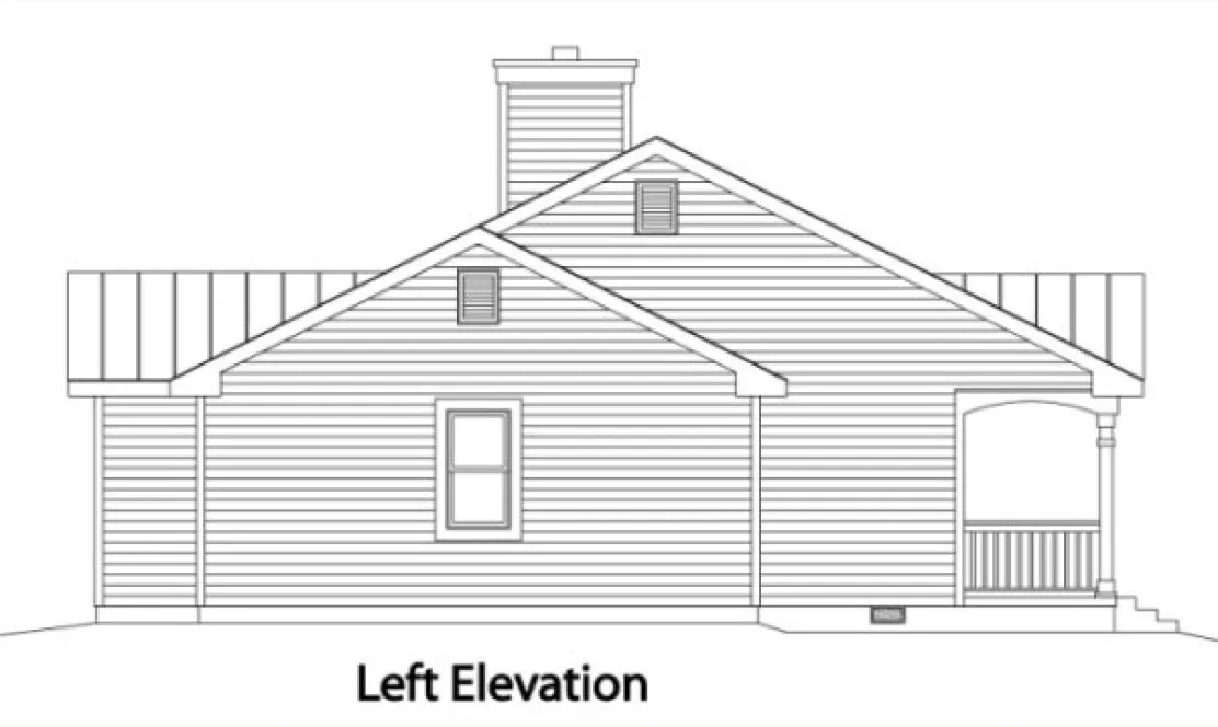 Left Elevation for House Plan #416252