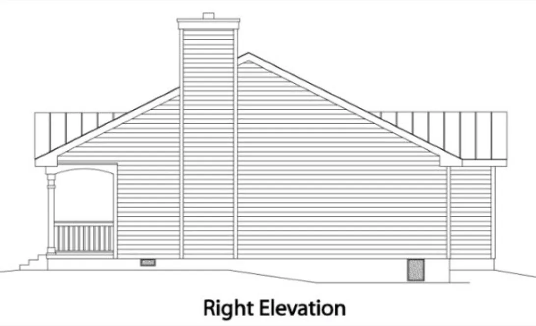 Right Elevation for House Plan #416252