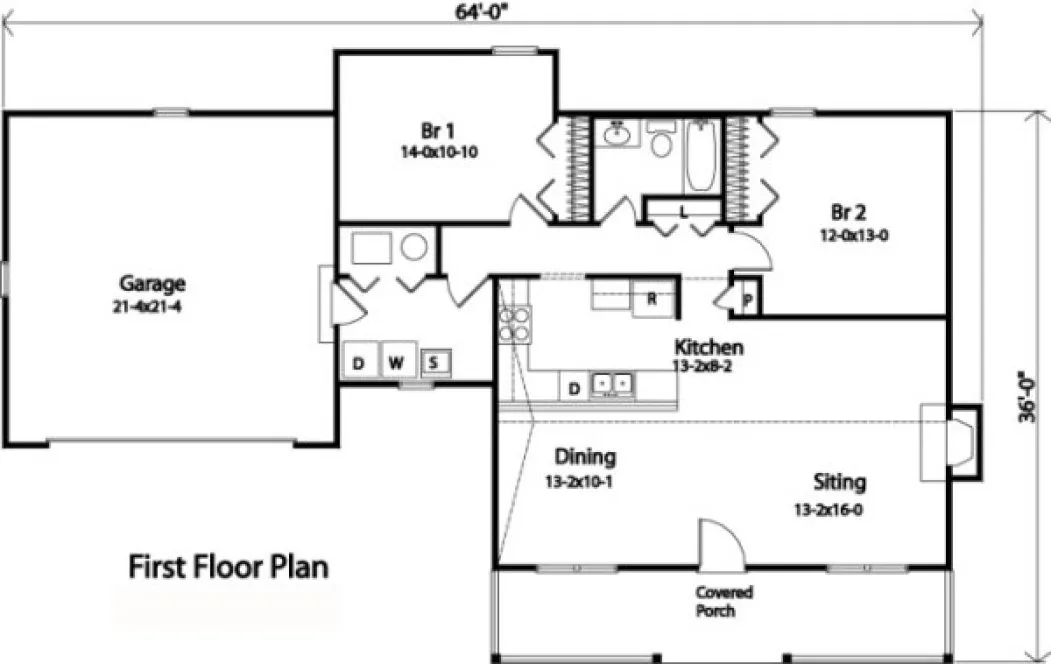 Main Floor Plan for House Plan #416252