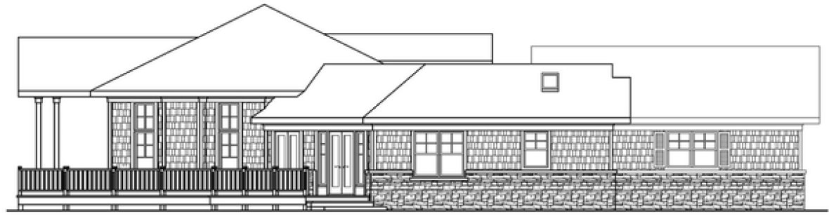 Left Elevation for House Plan #346251