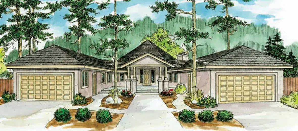 Full Rendering for House Plan #343351