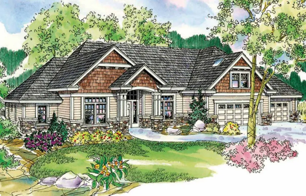 Full Rendering for House Plan #340551