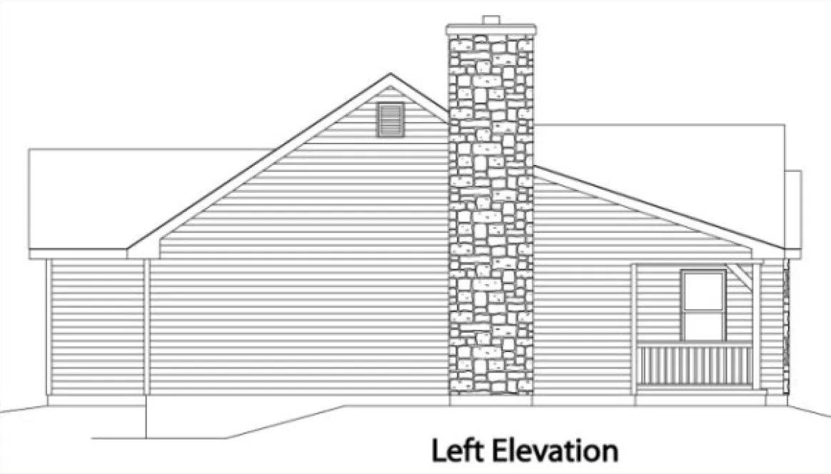 Left Elevation for House Plan #418252