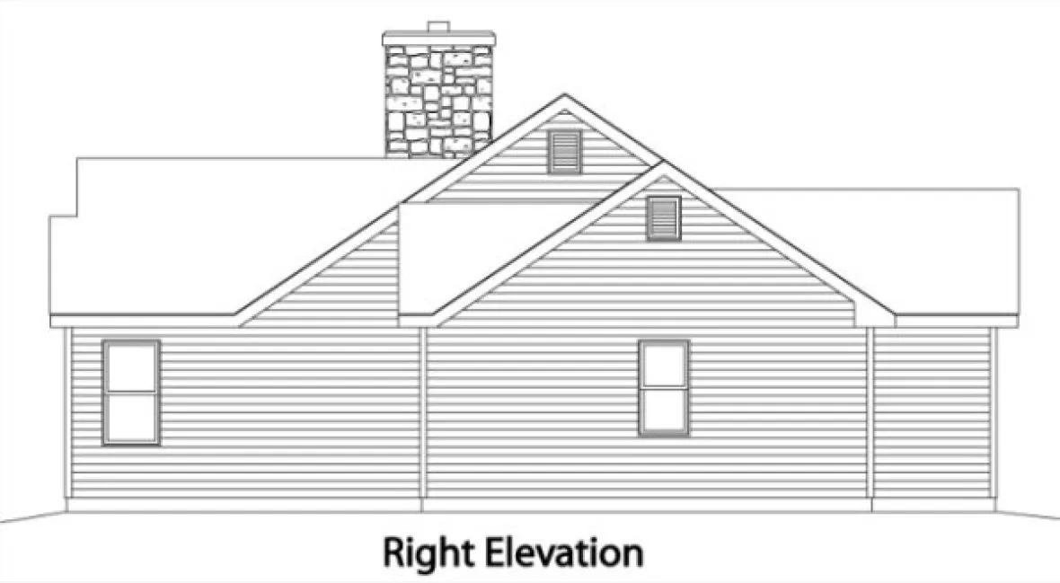 Right Elevation for House Plan #418252