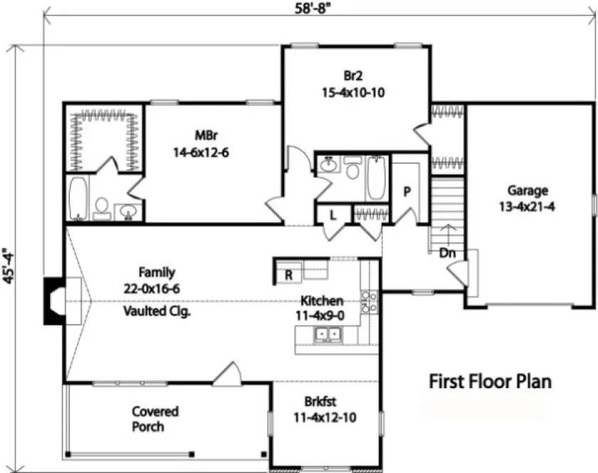 Main Floor Plan for House Plan #418252