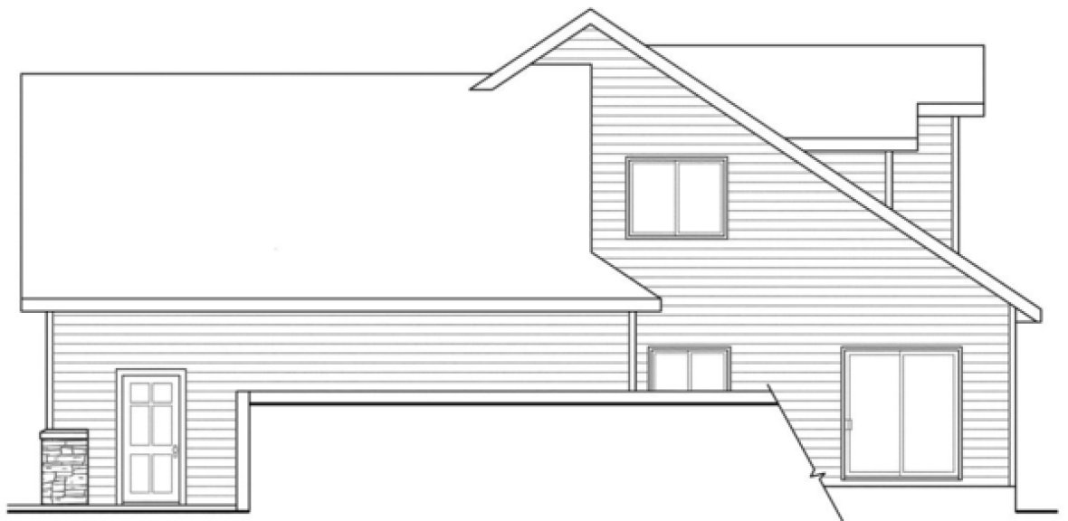 Right Elevation for House Plan #341551