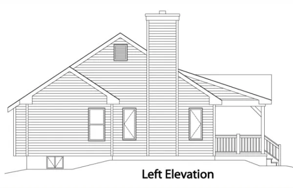Left Elevation for House Plan #419252