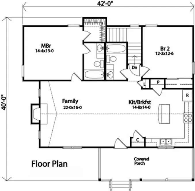 Main Floor Plan for House Plan #419252