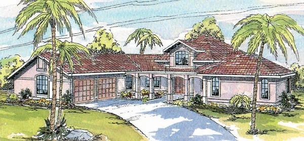 Full Rendering for House Plan #345011