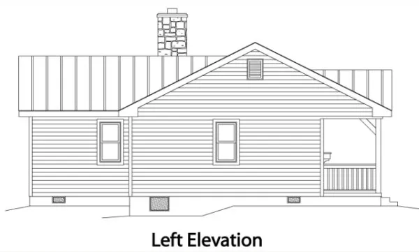 Left Elevation for House Plan #410352