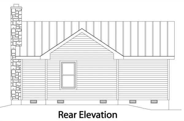 Rear Elevation for House Plan #410352