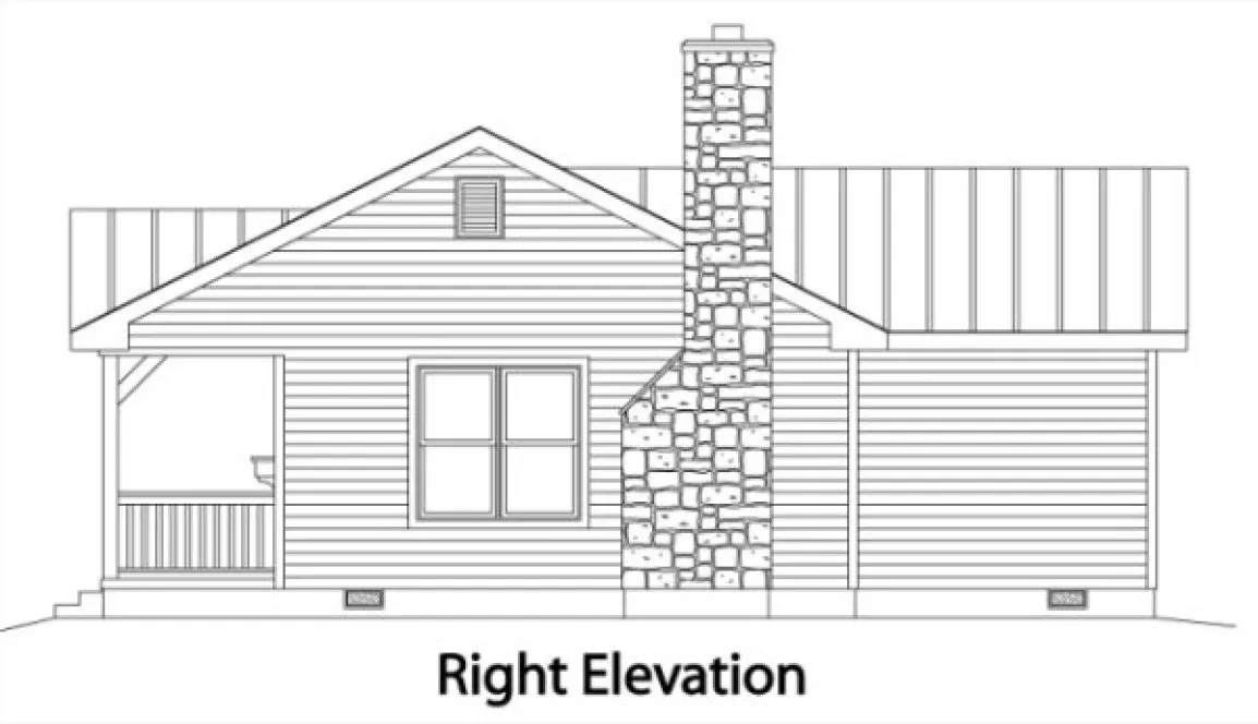 Right Elevation for House Plan #410352