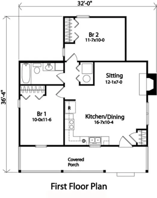Main Floor Plan for House Plan #410352
