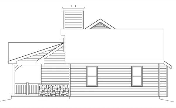 Right Elevation for House Plan #411352
