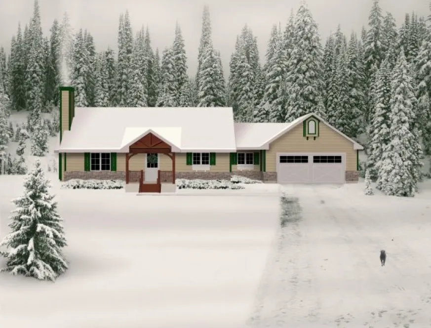 Full Rendering for House Plan #411352