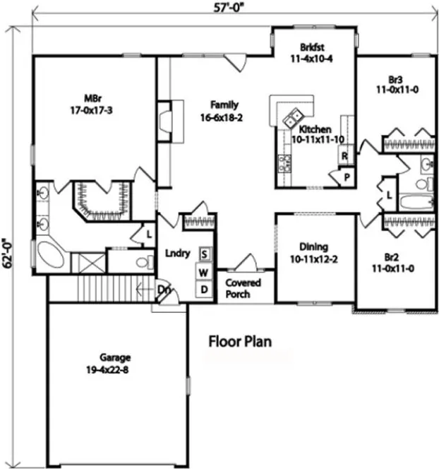 Main Floor Plan for House Plan #413352