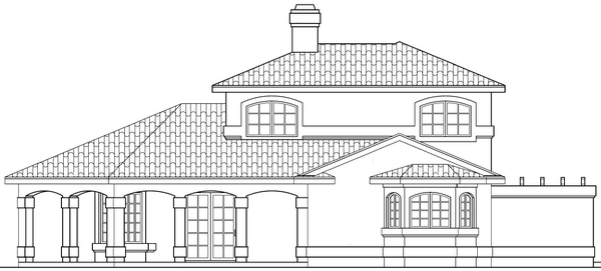 Right Elevation for House Plan #347311