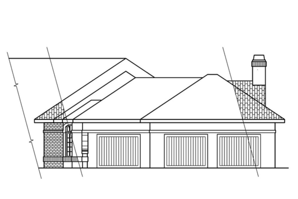 Right Elevation for House Plan #346293