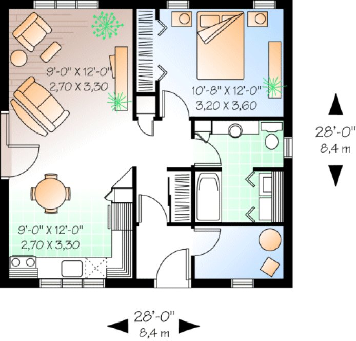 Main Floor Plan for House Plan #140812