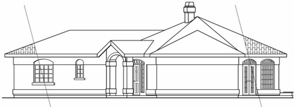 Right Elevation for House Plan #349411