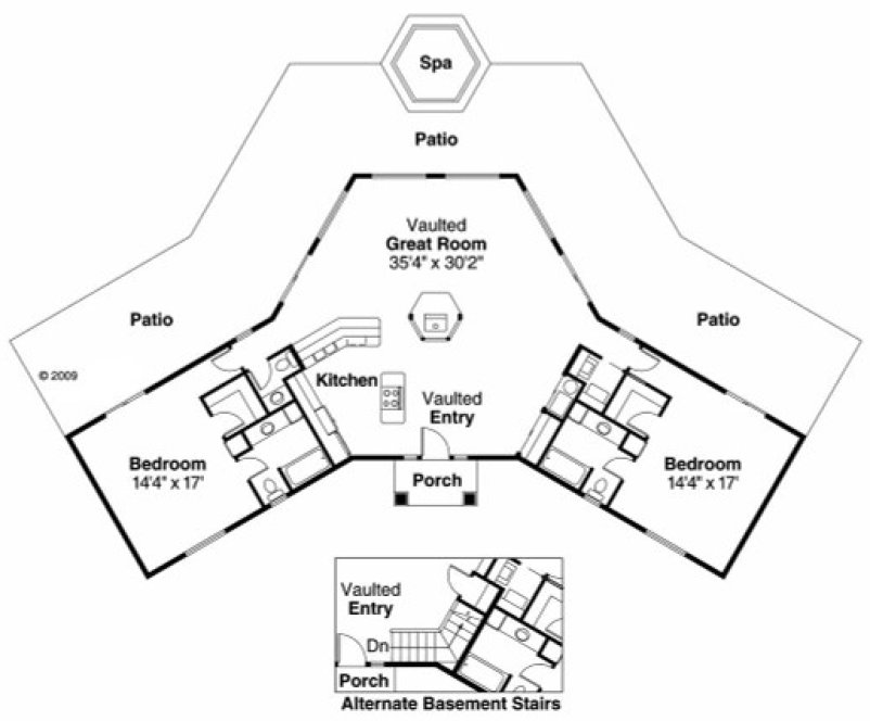 Main Floor Plan for House Plan #349411