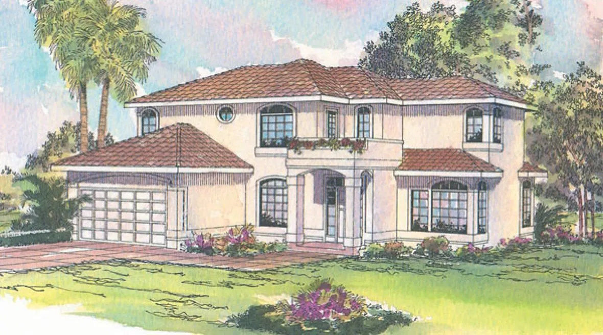 Full Rendering for House Plan #340501