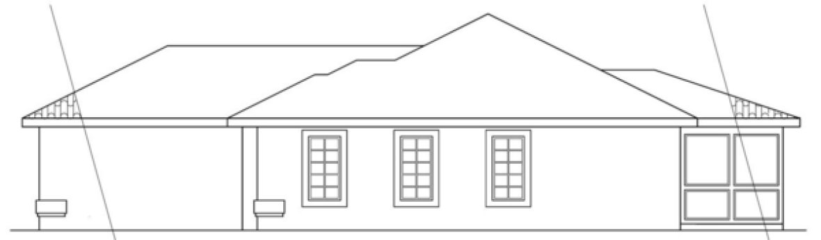 Right Elevation for House Plan #341601