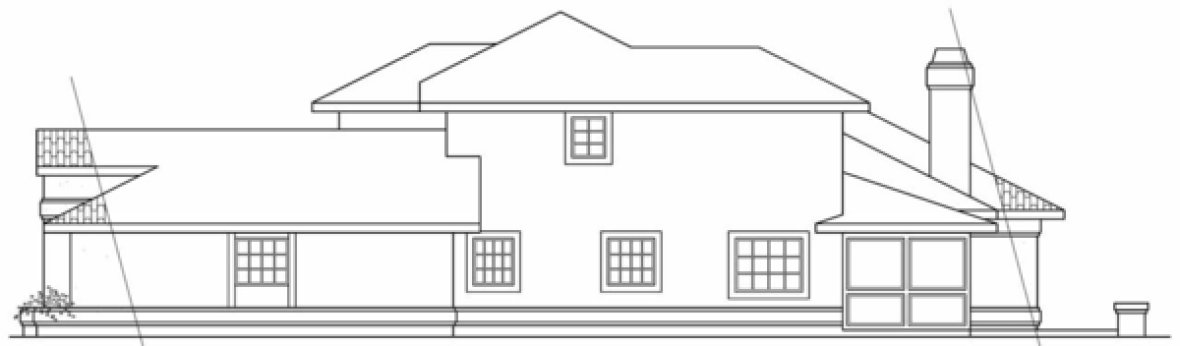 Right Elevation for House Plan #341701
