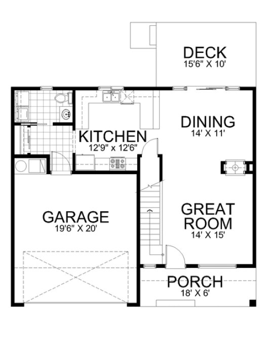 Main Floor Plan for House Plan #804481
