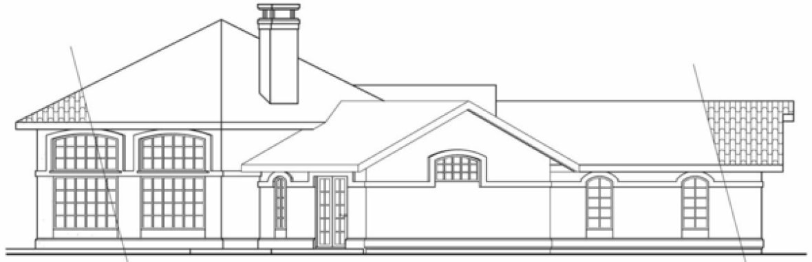 Left Elevation for House Plan #346701