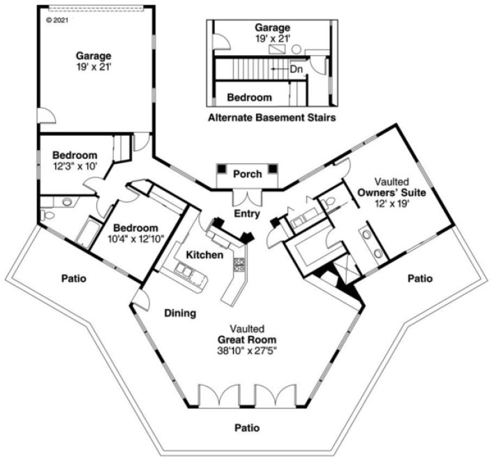 Main Floor Plan for House Plan #346701