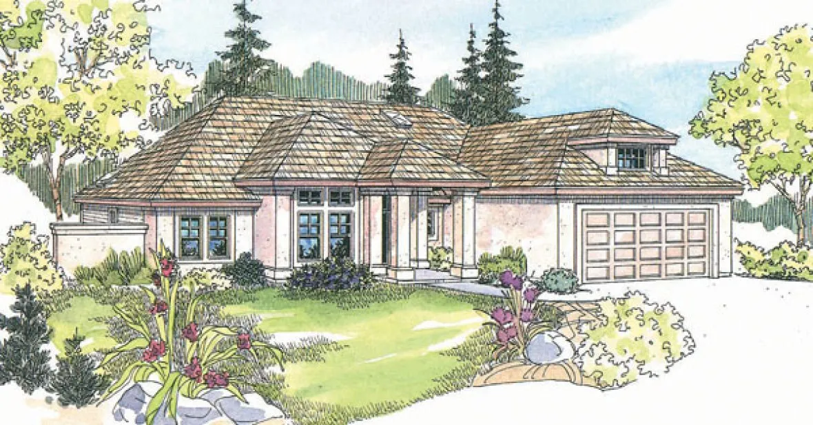 Full Rendering for House Plan #342211