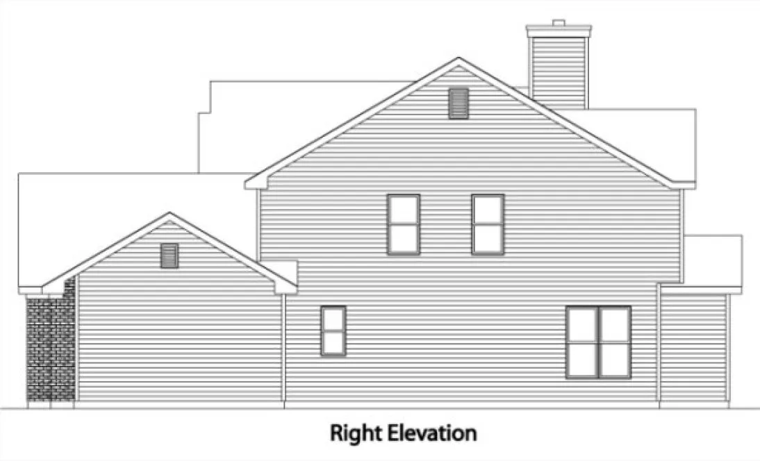 Right Elevation for House Plan #414352