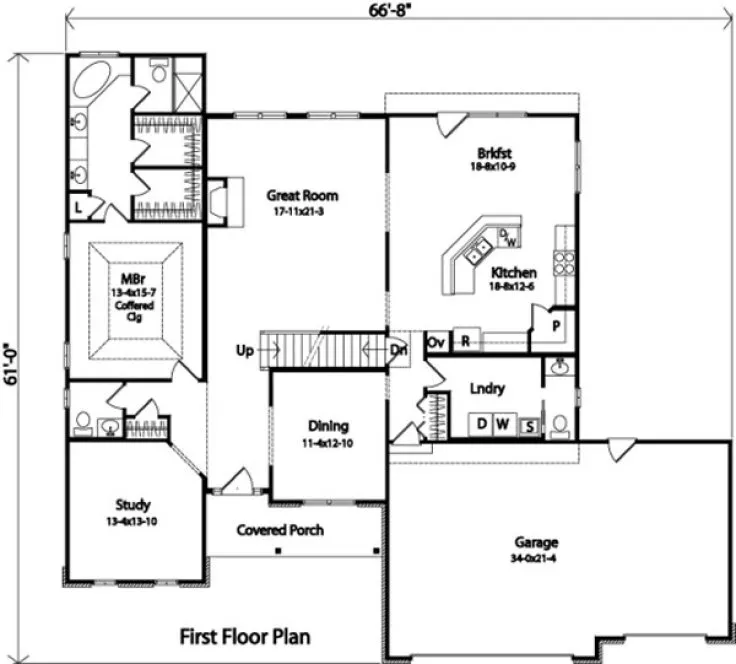 Main Floor Plan for House Plan #414352