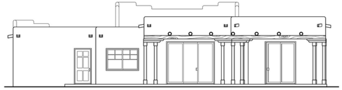Rear Elevation for House Plan #346211