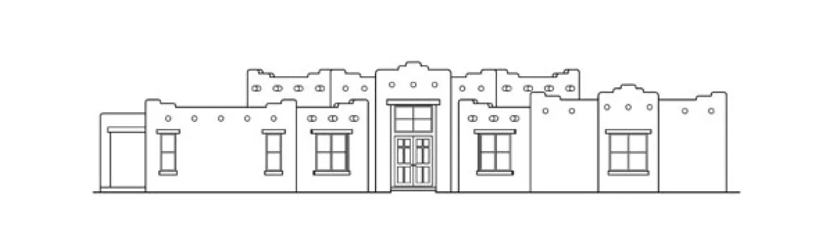 Rear Elevation for House Plan #347211