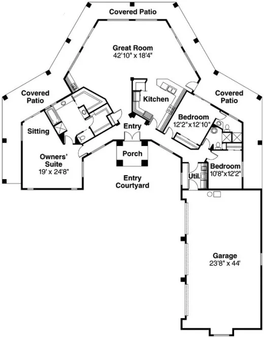 Main Floor Plan for House Plan #347211